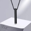 Black Stainless Steel Trendy Fashion Necklace For Men. 