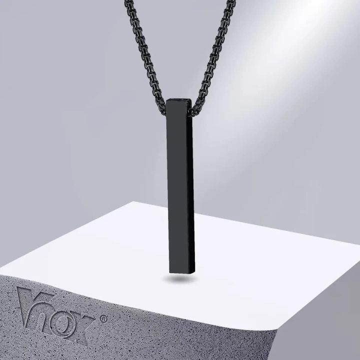 Black%20Stainless%20Steel%20Trendy%20Fashion%20Necklace%20For%20Men%20-%20Image%204