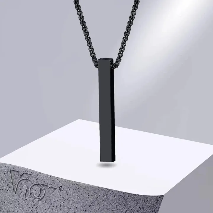 Black%20Stainless%20Steel%20Trendy%20Fashion%20Necklace%20For%20Men%20-%20Image%204