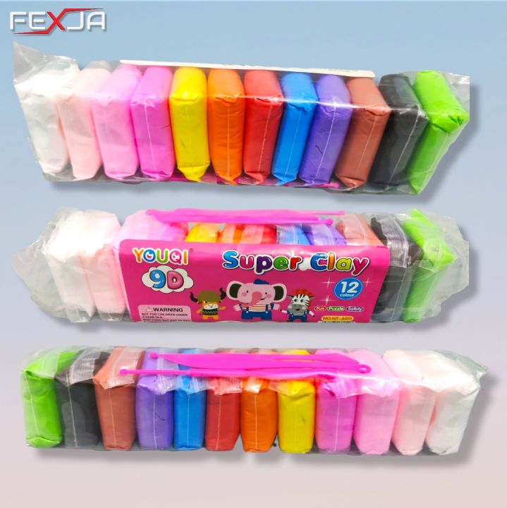 12pcs-1pac%20Air%20Drying%20DIY%20soft%20Super%20clay/craft%20ideas%20for%20your%20baby/kids%20-%20Image%205