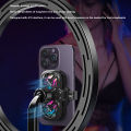 K11 Mobile Phone Cooler Cool Lighting Cell Phone Live Streaming Radiator Adjustable 3 Levels For Playing Games Watching Videos.