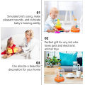 Electronic Talking Birds Cage Toy Voice Control Vivid Appearance Festival Gift Electric Voice Control Induction Sound Simulation Bird Cage for Baby-Multicolor. 