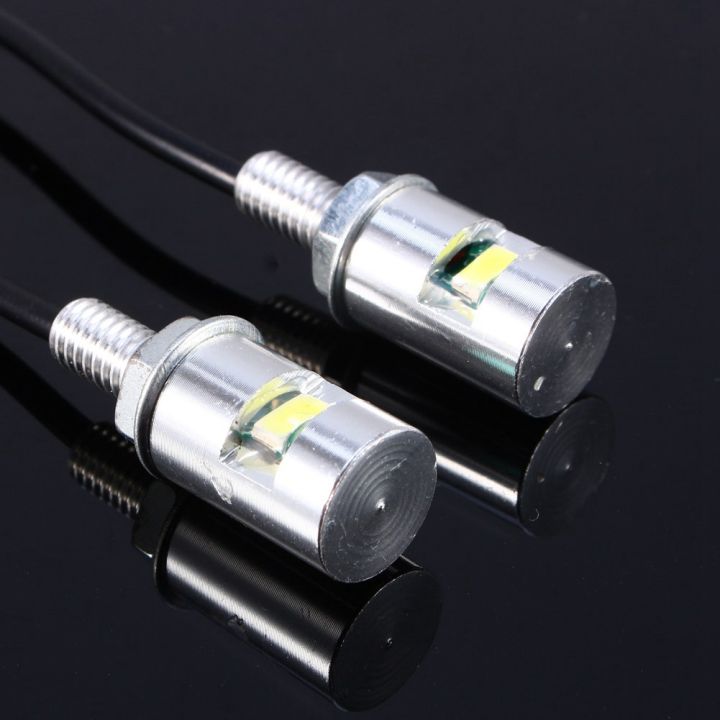 Car%20White%20LED%20SMD%2012V%20License%20Plate%20Screw%20Bolt%20Light%20lamp%20w/%2055cm%20Cable%20-%20Image%206