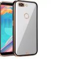 OPPO F9 - Luxury Gold Line NEW SKIN Electroplating Transparent Back Cover Soft Chrome Shine TPU Mobile Phone Case.