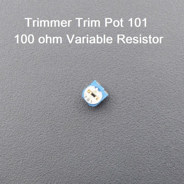 5Pcs-%20101%20RM065%20VR%20100%20Ohm%20Potentiometer%20101%20Trimmer%20Trim%20Pot%20100%20Ohm%20Potentiometer%20100%20Ohm%20Trimpot%20Variable%20Resistor%20Single%20Turn%206mm%20V/R%203Pin%20Leads%20Terminals%20-%20Image%202