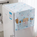 PEVA refrigerator cover single door double door refrigerator dust cover waterproof dustproof oil proof household refrigerator cover towel home fabric. 