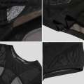 Men T Shirt O-neck Hollow Out Short Sleeve Mesh See Through Sexy Crop Tops Men Streetwear Skinny Camisetas S-5XL.
