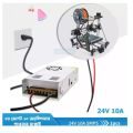 SMPS Power Supply 24Volt 10Amp 240Watt-(Quality Product). 