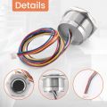 DC3.3V MX1.0-6Pin Capacitive Fingerprint Module R503 Circular Round RGB Ring Indicator LED Control Sensor Scanner 15/19mm. 