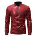 Shiny Sequins Sparkle Bomber Jacket Men 2023 Newest Gold Glitter Striped Zipper Mens Jackets And Coats Party Dance Show Clothes. 