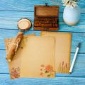 8 Pieces Notes Stationery Paper Kraft Writing Paper Antique Colored Printed Brown Mail Paper A5 Floral patterned Writing Stationery Papers.