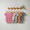 0-2 Years Babany bebe New Unisex Romper For Babies Clothes Short Sleeve Solid Color Splicing And Contrasting Colors Romper. 