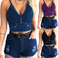 Women Adjustable Straps Lace Padded Brassiere Crop Top Vest.