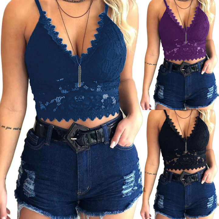 Women%20Adjustable%20Straps%20Lace%20Padded%20Brassiere%20Crop%20Top%20Vest%20-%20Image%205