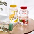 450ml Yogurt Plastic Water Bottle With Strap Cute Carton Kawaii Tour Fruit Drinking Milk Bottle Portable Leakproof Cute Bottle.