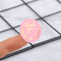 Thank You Stickers Gold Foil Seal Labels 500pcs 1 inch Pink Favors Stickers. 