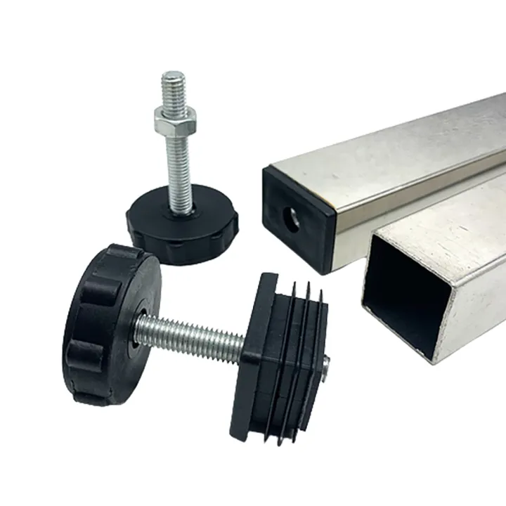 1%20PCS%20Of%20M8%20*%2050/100mm%20Adjustable%20Foot%20Pads%20With%20Nuts%20Pipe%20Plugs%20Black%20Square%20Furniture%20Shelves%20Height%20Adjustable%20Foot%20Cups%20-%20Image%205