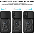 New Phone Case For Itel P55 NFC 4G Cover Car Foldable Metal Bracket Sliding Camera Protection Hard Shockproof for Itel P55 Case.