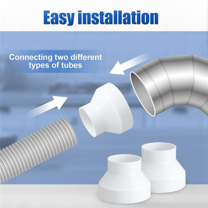 6%20to%204%20Inch%20Duct%20Reducer%20Increaser%20ABS%20Air%20Duct%20Adapter%20Duct%20Fan%20or%20Dryer%20Vent%20Adapter%20Pipe%20Connector%20White%20-%20Image%204