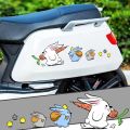 Cute Bunny Sticker Car Animal Styling Funny Rabbit Decor Decals Auto Motorcycle Body Bumper Cartoon Stickers Decoration.