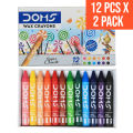 Doms Wax Crayons Pack of 24 shades Vibrant Colour Non toxic, Safe for Children. 