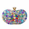DG PEAFOWL Multi Color Partry Bags Crystal Women Evening Metal Clutches Bag Wedding Party Prom Bridal Handbag Purse. 