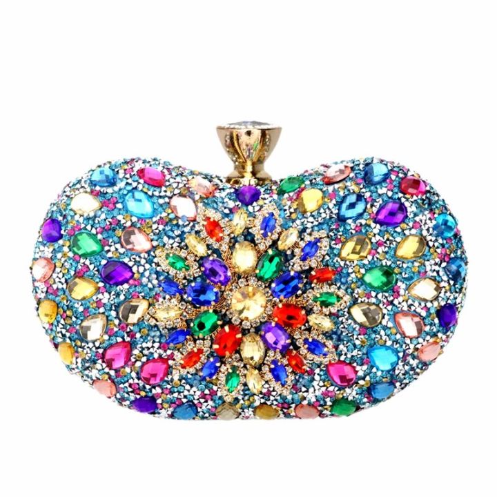 DG%20PEAFOWL%20Multi%20Color%20Partry%20Bags%20Crystal%20Women%20Evening%20Metal%20Clutches%20Bag%20Wedding%20Party%20Prom%20Bridal%20Handbag%20Purse%20-%20Image%205