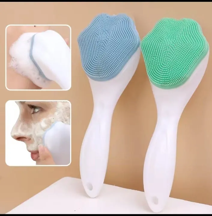 Face Scrubber Brush Silicone Facial Cleansing Brush Face Wash Brush (Pack of 1)