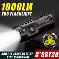 MINI Powerful LED Flashlight USB Rechargeable Strong Light Torch With Built in 18350 battery Portable Camping Fishing Lantern. 