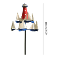 Windmill Sailboat Art Wind Sculpture,Unique Design Outdoor Garden Decorations Moral Good,Gifts.
