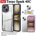 Tecno Spark 40C Shockproof Phone Case for Tecno Spark 40 Spark40C Anti-blue Ray Tempered Glass and Lens Film.