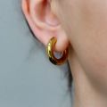 Stainless Steel Round Earrings For Men & Women.