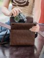 Suitable for Fuji Canon Nikon Sony Shoulder Leather Vintage Camera Bag Mirrorless Camera Bag Photography Bag. 