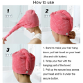 Magic Hair Wrap Bath Salon Towels Fast Drying Absorbent Cap For Women And Girls - New Canvas.