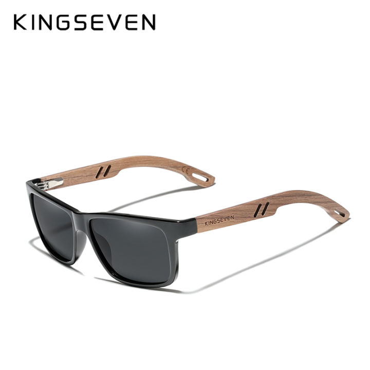 KINGSEVEN%20Brand%20Design%20TR90+Walnut%20Wood%20Handmade%20Sunglasses%20Men%20Polarized%20Eyewear%20Accessories%20Sun%20Glasses%20Reinforced%20Hinge%20-%20Image%203