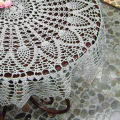 Round Cotton Hand Crochet Hollow Out Tablecloth Wedding Dining Table Cloth Cover.