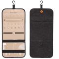 Portable Travel jewelry organizer roll Secure Waterproof Foldable jewelry case Compact Versatile Journey rings necklaces. 