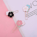 7Pcs Cherry Blossom Paper Clips, Cute Colorful Sakura Paperclip Planner Accessories for Office Supplies Students Marking.