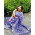 Dhupian Screen Print Saree for Women.