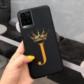 For Vivo Y33s Case Vivo Y21 Y21s Cute Crown Letters Cover Silicone Soft TPU Phone Case For Vivo Y21s Y 21 s VivoY21 Coque Bumper. 