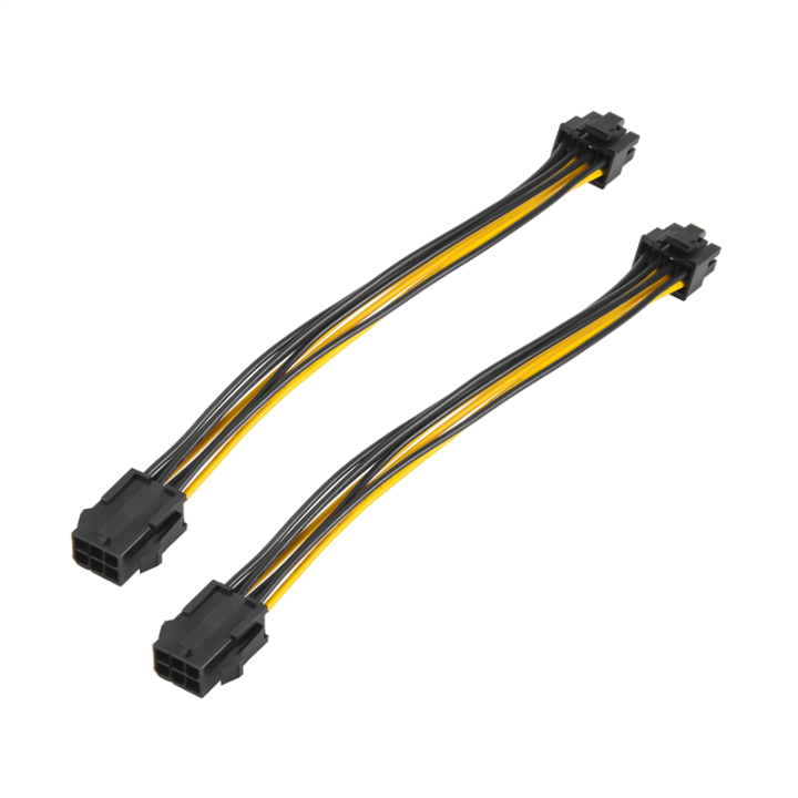 2 Pack Graphics Card 6 Pin to 8 Pin PCIe Adapter Cable (GPU Video Graphics Card Cable) 7.8 Inch