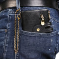 New Men Wallets PU Leather Short Card Holder Chain Luxury Brand Men's Purse High Quality Classic Retro Male Wallet. 