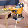 Baby High Chair Stable Structure Colorful Cushion Adjustable Height Infant Feeding High Chair Safe for Eating for Toddler. 