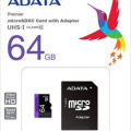 Adata 64GB Micro SD - Fast and Longible - Class-10 Adapter Bus Type UHS-I DIMENSION - Compact and Fast Storage Solution.
