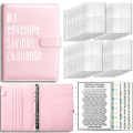100 Envelope Challenge Binder, A5 Binder,Budget Book with Cash Envelopes,100 Envelopes Saving Challenge to Save 5,050 Durable Easy Install Easy to Use.