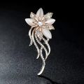Temperament Elegant Retro Green Plant Imitation Emerald Bamboo Shape Brooch Pin For Women Brooches Suit Collar Dress Accessories.