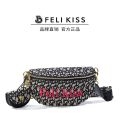 【FelikissFeili's Kiss】Classic Cowhide Knitted2023Embroidered One-Shoulder Crossbody Chest and Waist Bag5006#. 