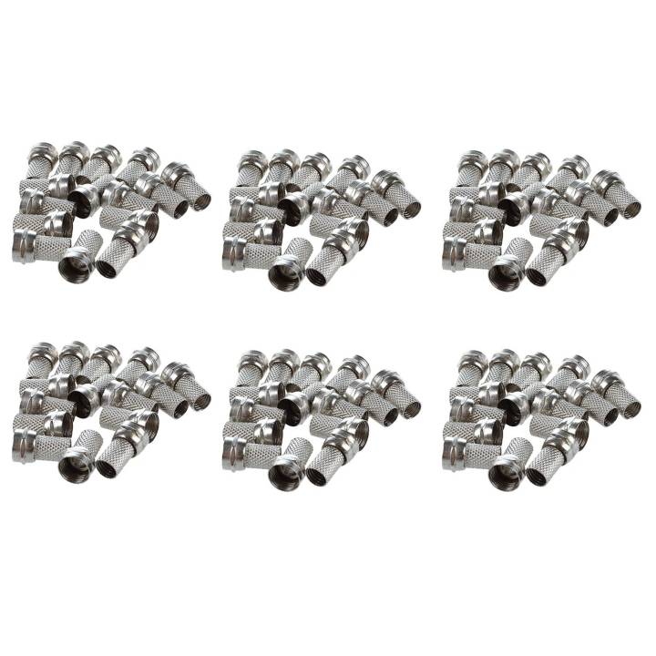 90 Pcs RG6 F-Type Twist-on Coax Coaxial Cable RF Connector Male for CCTV Camera