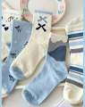 Soft Cotton Cartoon Socks for Women & Girls | Breathable Mid Tube Socks | Cute Pattern | Daily Wear. 
