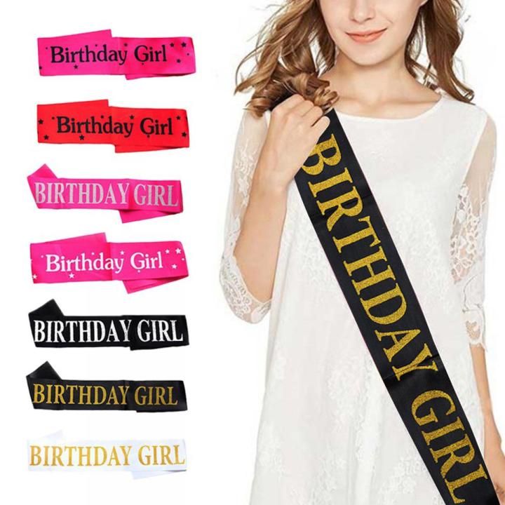 Birthday Girl Sash – White & Pink Foil, Adjustable For 10th, 16th, 18th, 21st Celebrations - View #6